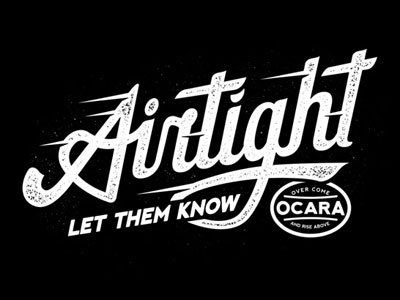 Airtight graphic design illustration lettering t shirt typography