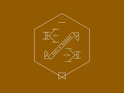 Retirement Crest bowtie crest monoline