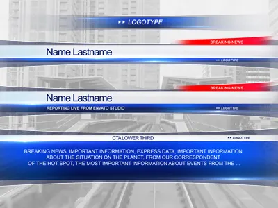 Lower Third news broadcast id lower third nba news nfl nhl on air racing speed sport tv