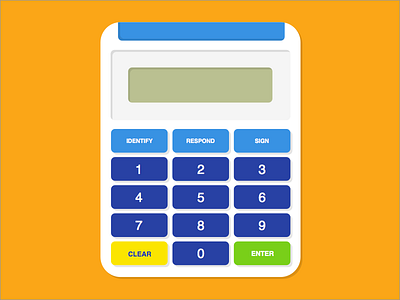 PINsentry banking flat gadget illustration numbers sketch