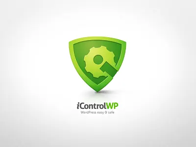 iControlWP Logo cog cogs icon logo shield symbol