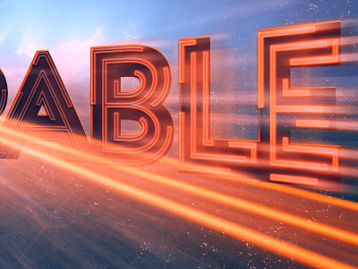 Unstoppable – Light Warp glow illustration light point streak typography vanishing