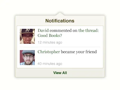Goodreads Notifications notifications pop up popup