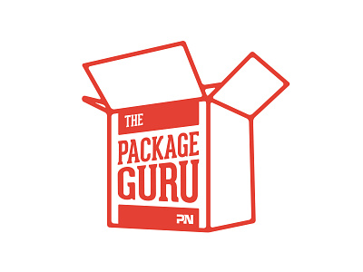 Package Guru box corporate geared guru initiative logo package