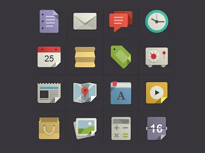 Flat Design Icons Set Vol1 design flat icons set