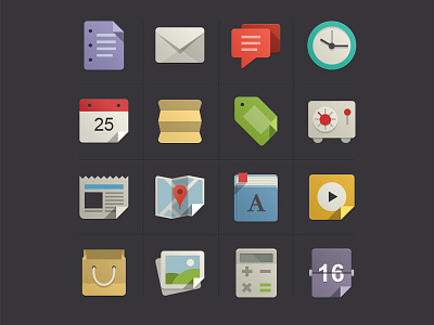 Flat Design Icons Set Vol1 design flat icons set