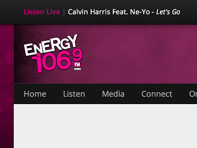 Energy 106.9 Static Bar bootstrap css hidpi live open sans radio retina website