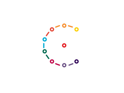 C Letter brand branding c centar center circles communication agency design identity logo logo design logo designer pavel surovy symbol