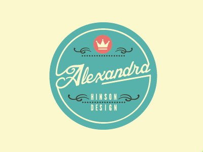 Personal Logo alexandra aqua cream emblem hinson logo salmon