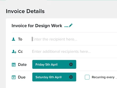 Client App Invoice Creation admin app cliche client date flat green icons invoice phlat proxima nova retina turquoise web