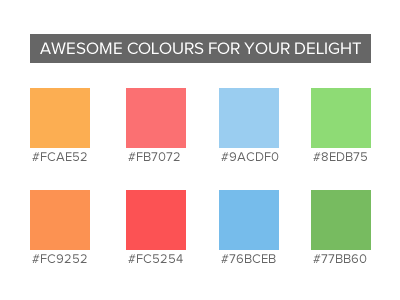 Colours for Your Delight awesome colors color color scheme color swatch colour colours download flat flat design flat ui free freebie hexacolor