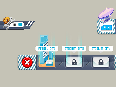 Design element for a Robot game 3/3 illustration ui