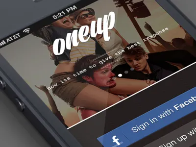 Oneup Log In ios app ios design log in log in form oneup app splash screen ui