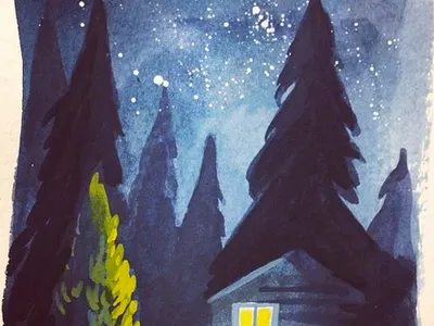 Lake Placid, NY dontbreakthechain illustration sketch watercolor