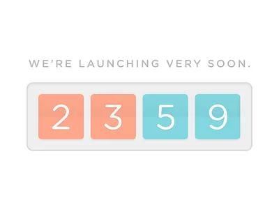 Almost Midnight app awesomeness coming soon flat design flip clock landing page light love midnight minimal simplicity