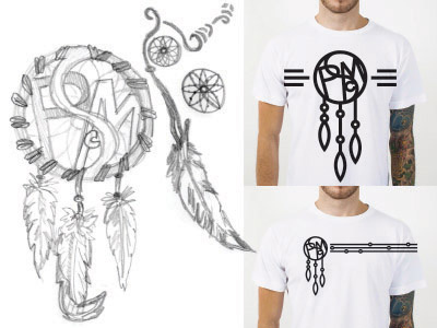 Some More Sketching for SPMc dreamcatcher logo minimalism sketching