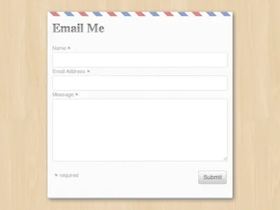 My New Website - Contact Form card css form html interface web wood