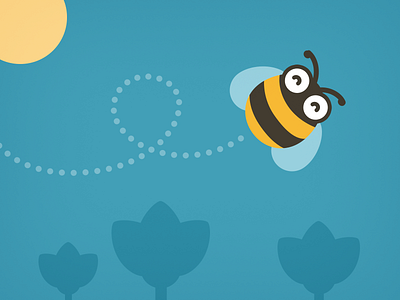 Do Stuff bee flat illustration