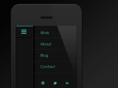 Mobile Navigation black dark ios mobile navigation