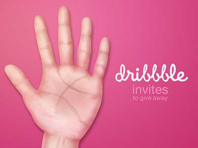 dribbble Invite dribbble hand invite