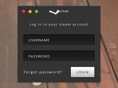 Steam Login 2x black dark gray retina sketch steam valve