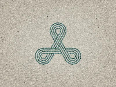 Triskelion mark a brand custom geometrical grid icon letter logo mark symbol symmetrical triangle triskelion vector
