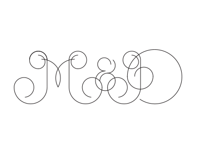 M & D Monogram design lettering monogram typography