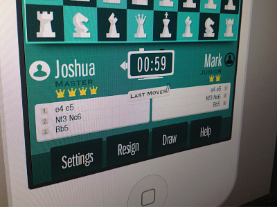 Chess Game iOS 5 6 chess free freebie game get inspiration ios iphone pieces psd table