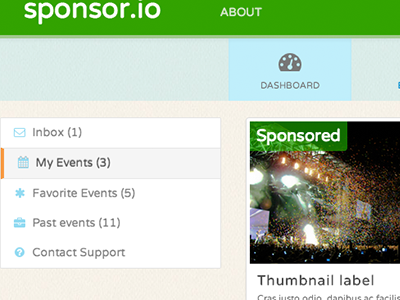 New UI for Sponsor.io design ui ux