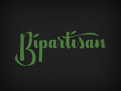 Bipartisan brush pen lettering script