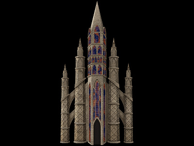Cathedral Progress 03 animation architecture cathedral illustration