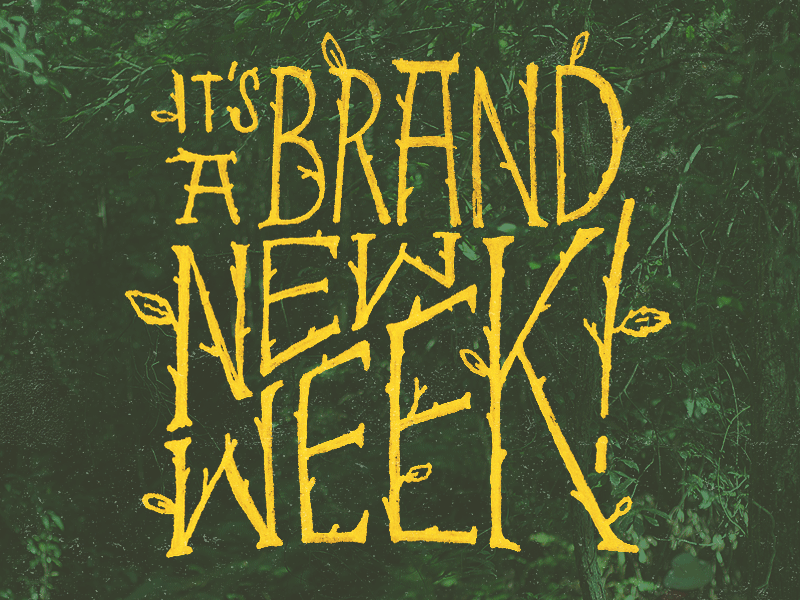 Brand New Week copic lettering marker photo rough sketch texture type typography