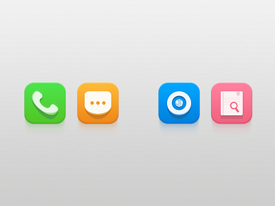 Icon app browser contacts crab icon ios ipad sms telephone ui