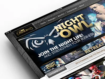 Presidents Club alliance branding club design identity logo minimal modern presidents responsive site web website