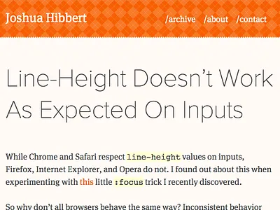 Weblog Redesign css design meta serif orange proxima nova website