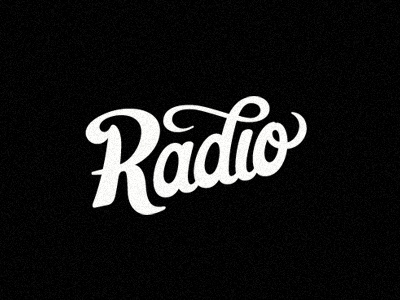 Radio black font radio type typography