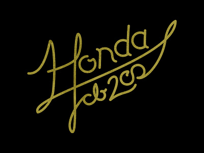 Honda cb200 typography