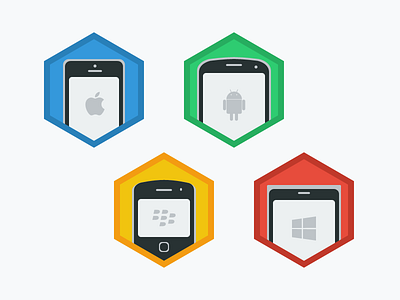 Mobile Flat Icon android blackberry flat icon ios mobile windows