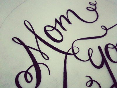 Sketch for Mother's Day Card lettering mom pen sketch