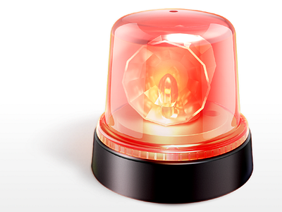 alarm lamp alarm alart c4d lamp red