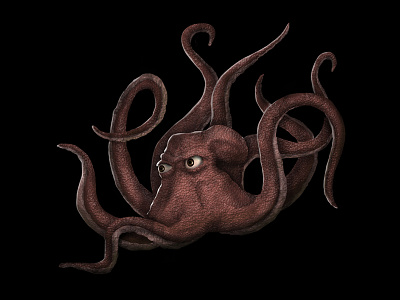 Evil Octopus evil game illustration octopus sea texture