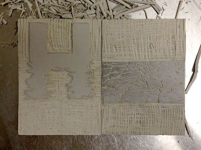 H Linoleum alphabet capital h initial lino linoleum process theeveryletterproject