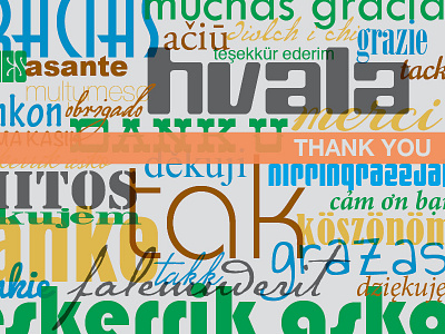 Thanks card postcard thankyou type typography