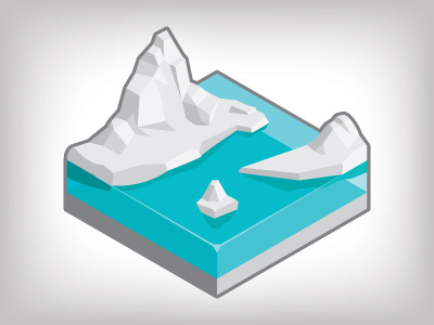 Artic Slice artic isometric vector