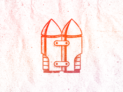 Jetpack illustration jetpack orange pink purple rocket simple space texture