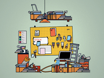 Hardware Store. scene tools vector