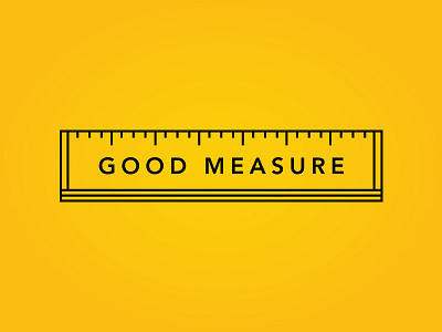 Good Measure design good measure logo ruler