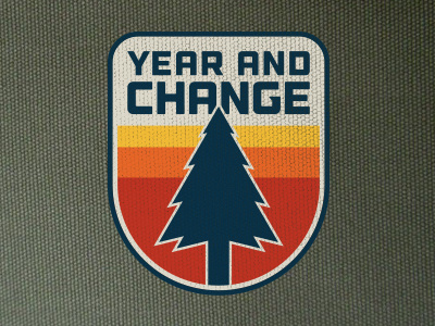 Year and Change badge graphic logo sun sunset symmetrical travel tree