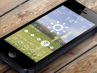 Golf Weather app design icons ios ui ux