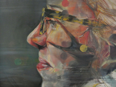 Sophie circles drips green oil painting sunglasses